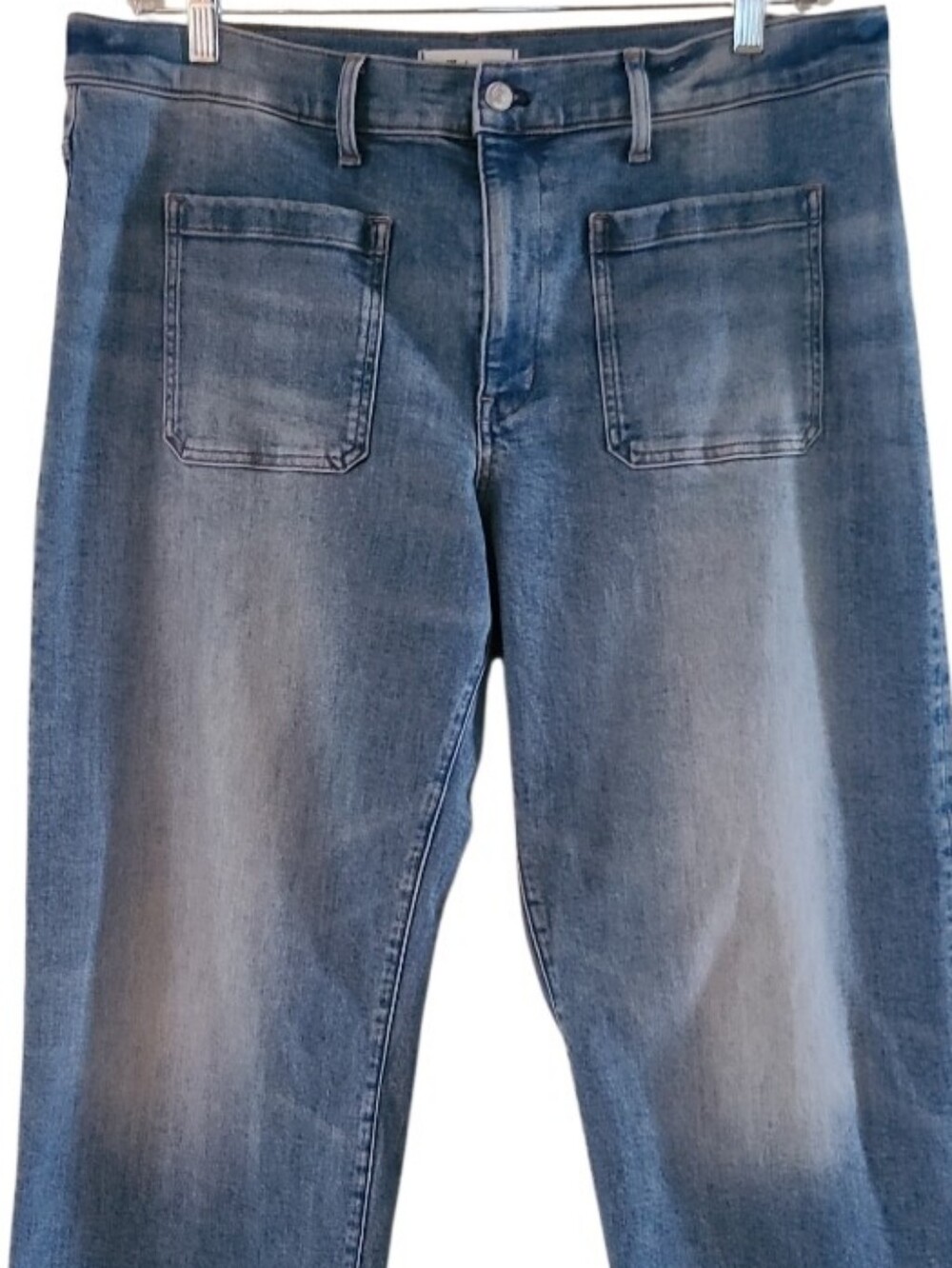 Madewell The Emmett Wide Leg Jeans Light Wash Sailor Fisherman Denim - Picture 4 of 16